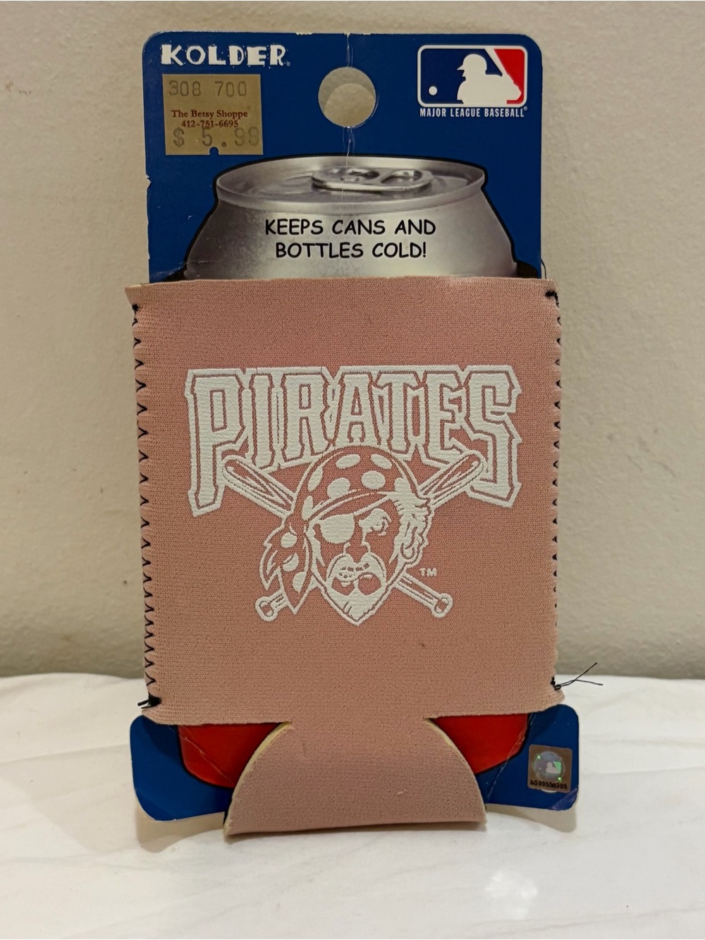NWT MLB Pittsburgh Pirates Pink Can Cooler Kolder